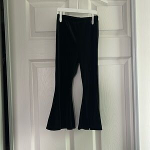 Mila & Rose Black Velvet Flare Pants Size 4T